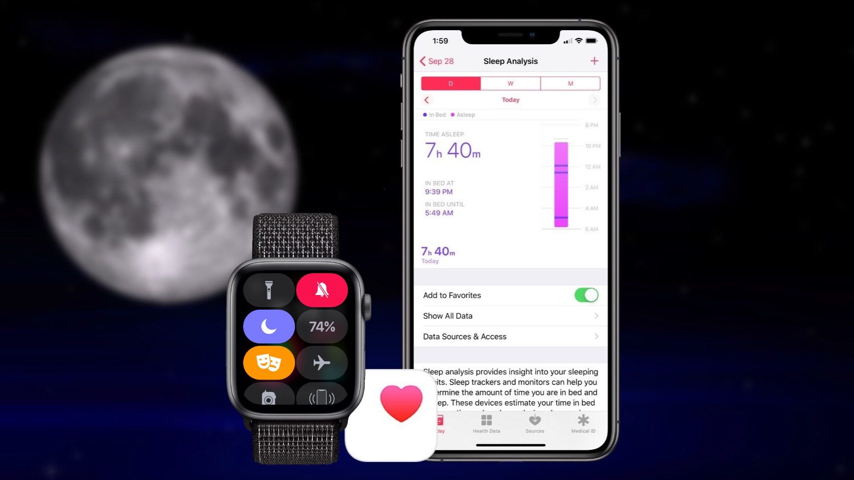 Отслеживание сна в Apple Watch