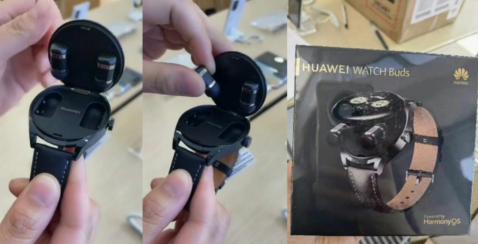 Новости — Так выглядят Huawei Watch Buds: смарт-часы со встроенными ...
